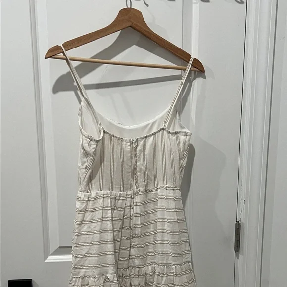 Altar'd State Cream and Tan Striped Boho Maxi‎ Dress Size XS - Picture 7 of 9